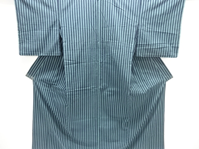 縞織出し単衣着物